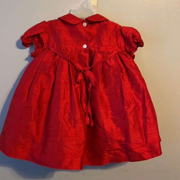 NWOT Creme de la Creme Coutoure red dress and bloomers size 18 mo. - Picture 2 of 6